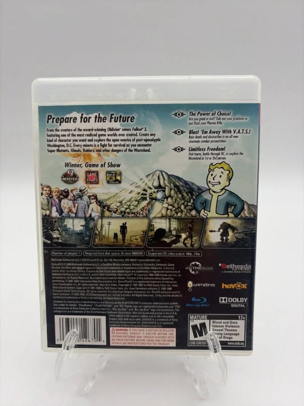 Fallout 3 (Sony PlayStation 3, 2008) Tested Working
